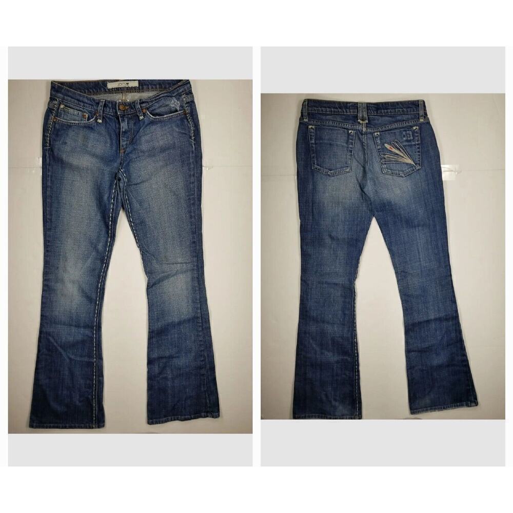 Joe's Jeans Womens Sz 27 x 34.5 Flare Embroidered Denim Western Y2K 90s Festival